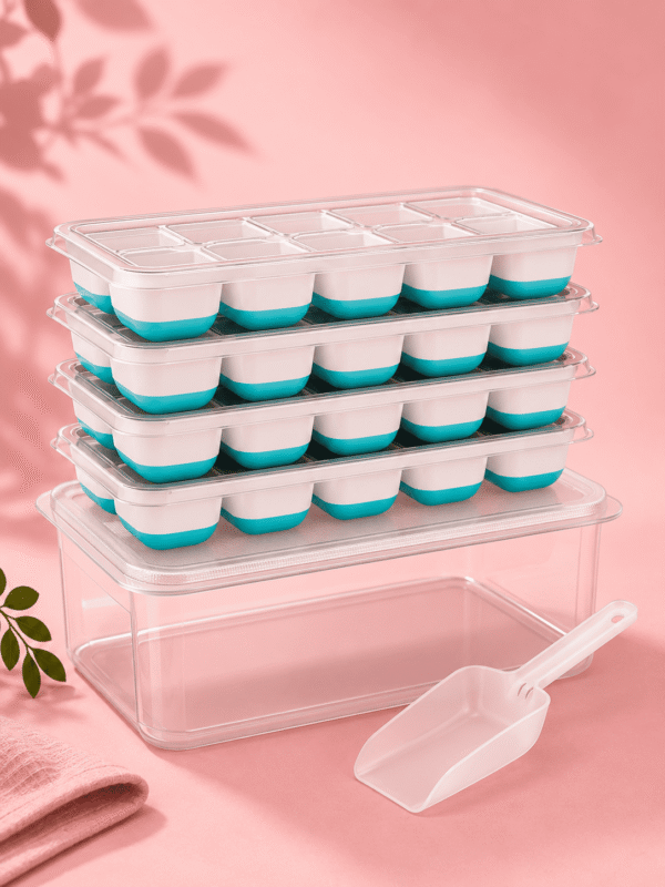 4 Pack Ice Cube Trays for Freezer